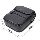 Практична чоловіча сумка на плече з натуральної шкіри Vintage 22247 Чорна, фото 4