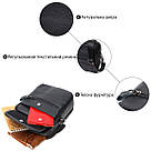 Практична чоловіча сумка на плече з натуральної шкіри Vintage 22247 Чорна, фото 5