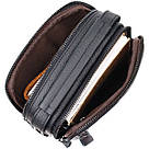 Практична чоловіча сумка на плече з натуральної шкіри Vintage 22247 Чорна, фото 7