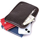 Чоловіча прямокутна сумка бананка з гладкої натуральної шкіри GRANDE PELLE 22880 Коричневий, фото 9