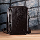 Чоловіча прямокутна сумка бананка з гладкої натуральної шкіри GRANDE PELLE 22880 Коричневий, фото 10