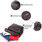 Невелика вертикальна сумка з ручкою для чоловіків з натуральної шкіри Vintage 22865 Коричневий, фото 4