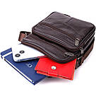 Невелика вертикальна сумка з ручкою для чоловіків з натуральної шкіри Vintage 22865 Коричневий, фото 8