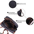 Незвичайна плечова сумка для чоловіків із щільного текстилю Vintage 22187 Чорний, фото 4