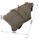 Зручна сумка через плече для чоловіків із текстилю Vintage 22197 Оливковий, фото 3