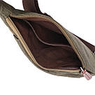 Зручна сумка через плече для чоловіків із текстилю Vintage 22197 Оливковий, фото 6