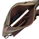 Зручна сумка через плече для чоловіків із текстилю Vintage 22197 Оливковий, фото 7