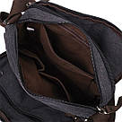 Чоловіча сумка месенджер із щільного текстилю Vintage 22204 Чорний, фото 6