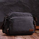 Чоловіча сумка месенджер із щільного текстилю Vintage 22204 Чорний, фото 9