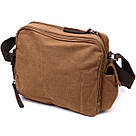 Містка чоловіча сумка месенджер із щільного текстилю Vintage 22205 Коричневий, фото 2