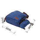 Чоловіча текстильна сумка з чохлом для води Vintage 22211 Синій, фото 3