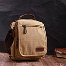 Чоловіча сумка листоноша на плече із щільного текстилю Vintage 22229 Пісочний, фото 9