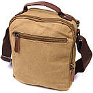 Вертикальна сумка для чоловіків із текстилю Vintage 22239 Пісочний, фото 2