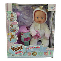 Пупс функціональний 25 см. в костюмі "Єдиноріг" п"є і пісяє в горщик, аксесуари, YL2425B-B