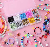 Набір бісеру для дитячої творчості в пластиковому органайзері, 610-26D