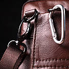 Відмінна чоловіча сумка на пояс із натуральної шкіри Vintage 22564 Коричневий, фото 8