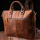 Стильний портфель у вінтажному стилі з натуральної шкіри Vintage 22673 Коричневий, фото 8