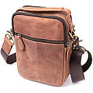Вінтажна сумка для чоловіків з натуральної шкіри Vintage 22811 Коричневий, фото 2