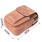 Вінтажна сумка для чоловіків з натуральної шкіри Vintage 22811 Коричневий, фото 3