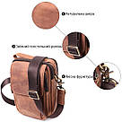 Вінтажна сумка для чоловіків з натуральної шкіри Vintage 22811 Коричневий, фото 4