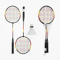 Бадмінтон металевий з воланчиком, в сітці, D40112