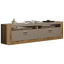 Тумба під ТВ з ДСП/МДФ у вітальню 2Д Палермо дуб евок прибережний/агат софт тач/шиншилла сіра Сокме