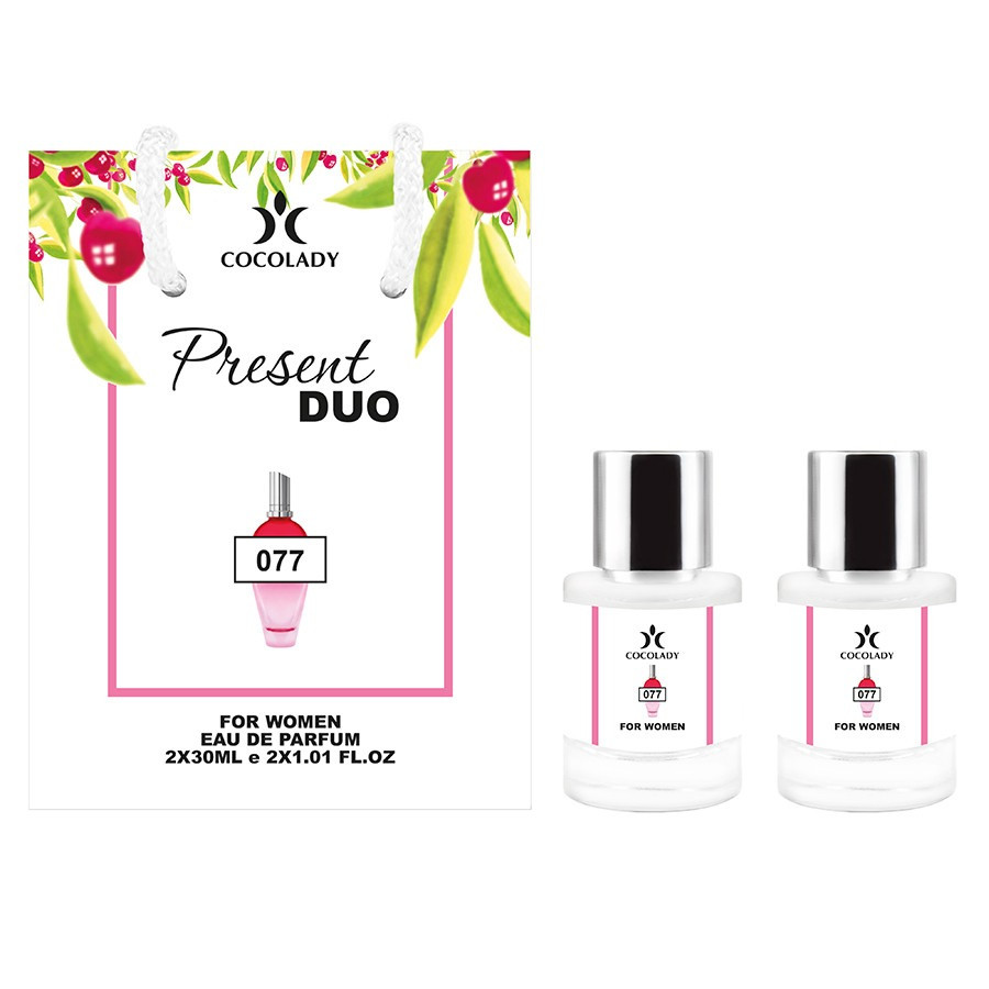 Жіночий фруктово-квітковий парфум Cocolady Present Duo 077 Cherry in the Air 2x30 мл, фото 1