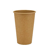 Стакан одношаровий крафтовий “U” 340мл (50шт.), 30уп./ящ. (кр-80)