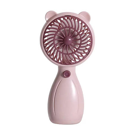 Портативний ручний вентилятор Handy Mini Fan JX-998 на акумуляторі з ручкою міні вітродуйка 2,5Вт Pink, фото 1