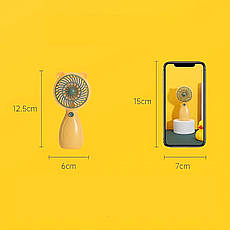 Портативний ручний вентилятор Handy Mini Fan JX-998 на акумуляторі з ручкою міні ветродуйка 2,5Вт Зелений, фото 4
