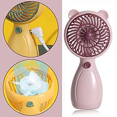 Портативний ручний вентилятор Handy Mini Fan JX-998 на акумуляторі з ручкою міні вітродуйка 2,5Вт Pink, фото 3