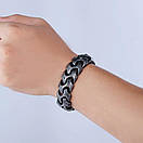 Масивний чоловічий браслет з медичної сталі 18мм 21см, фото 3