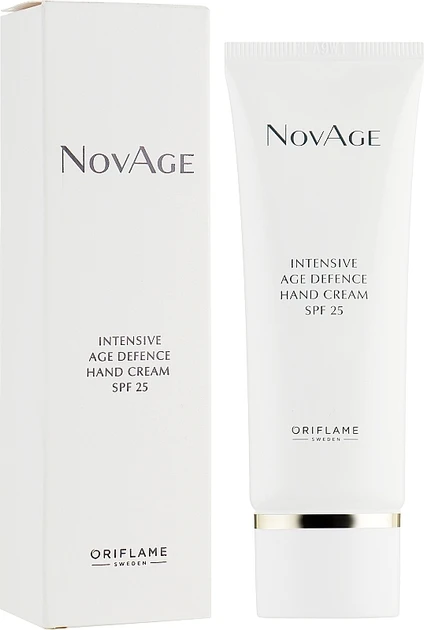 Інтенсивний крем для рук проти старіння з SPF 25 Oriflame NovAge Intensive Age Defence Hand Cream 50 мл, фото 1
