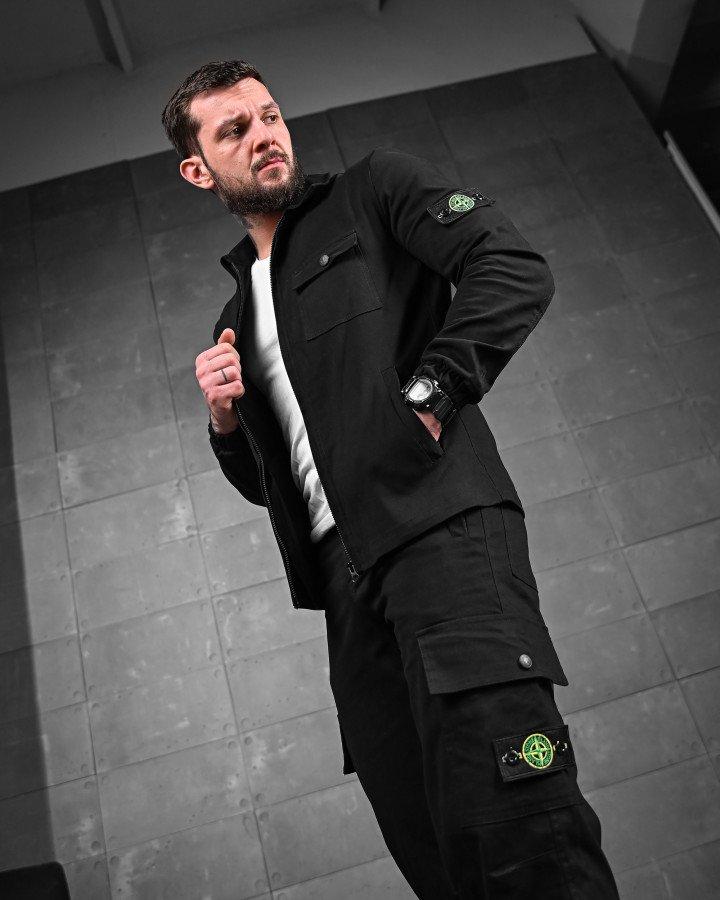 Костюм Stone island black РА5072, фото 1