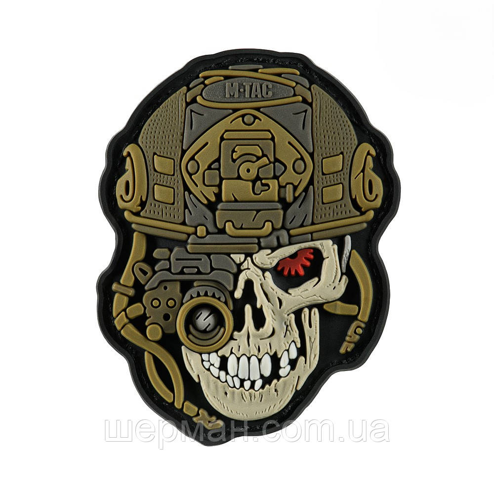 M-Tac нашивка Worn to the bone PVC Black/Coyote