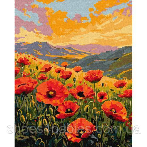 Картина за номерами "Тиша серед маків" 40х50 см