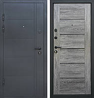 Вхідні двері БЦ Верховина-2 Шале Чорний муар + Шале з чорним склом 860x2050мм