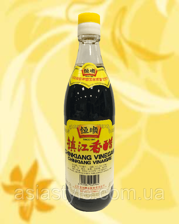 Оціт рисовий темний, Уксус рисовий темний, Dark rice vinegar, Heng Shun, 550 мл, Китай, Ч, фото 1