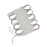 Світлодіодний модуль 12вольт 0.72Вт білий 6000К два світлодіоди SMD2835 з лінзами IP66 Т1 Prolum 321012