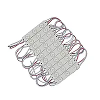 Світлодіодний модуль 12вольт 1,0Вт білий 6000К три світлодіоди SMD2835 з лінзами IP66 Т1 Prolum 321011