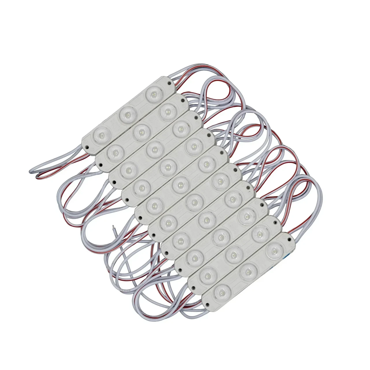 Світлодіодний модуль 12вольт 1,0Вт білий 6000К три світлодіоди SMD2835 з лінзами IP66 Т1 Prolum 321011