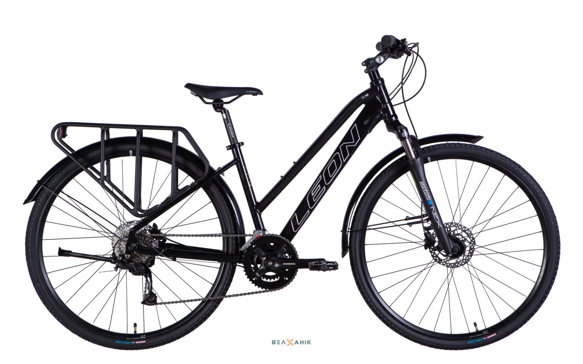 Велосипед 28/quot; LEON TG 70 WOMAN HDD (рама 16/quot;) AL чорний, фото 1