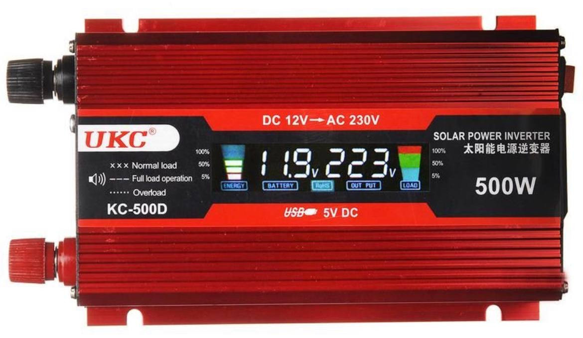Інвертор з дисплеєм UKS 500w 12В aR.