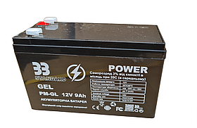 Акумулятор Гель PM-GEL 12v 9А Вага кг 2,5. aR.