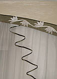 Жорсткий ламбрекен Firanka Flowers карниз 200см молочний (84_6ж), фото 2