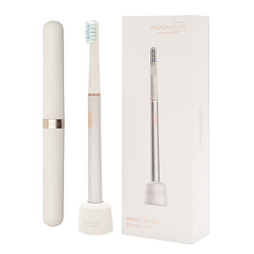 Відбілювальна звукова зубна щітка MEDICA+ Lux 10ХN Portable Silver