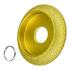 Диск алмазний для округлення кромки 75x10мм по каменю мармуру керамограніту, фото 2