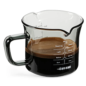 Мірник для еспресо 120 мл. MHW-3Bomber Glass Measuring Cup Double Spout Gray