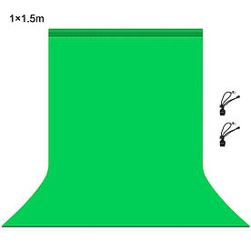 Фон хромакей 1м. х 1.5 м. (зелений) PU5215G
