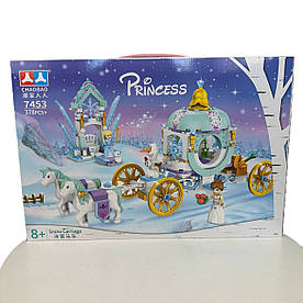 Дитячий конструктор лего карета золочки для дівчаток, колісниця принцеси Ельза Frozen